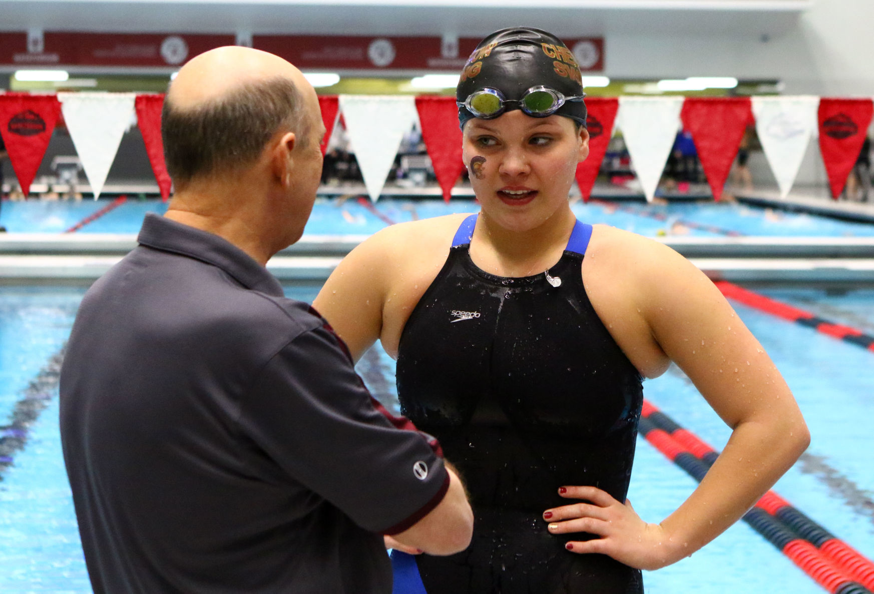 Girls state swimming finals in Indianapolis